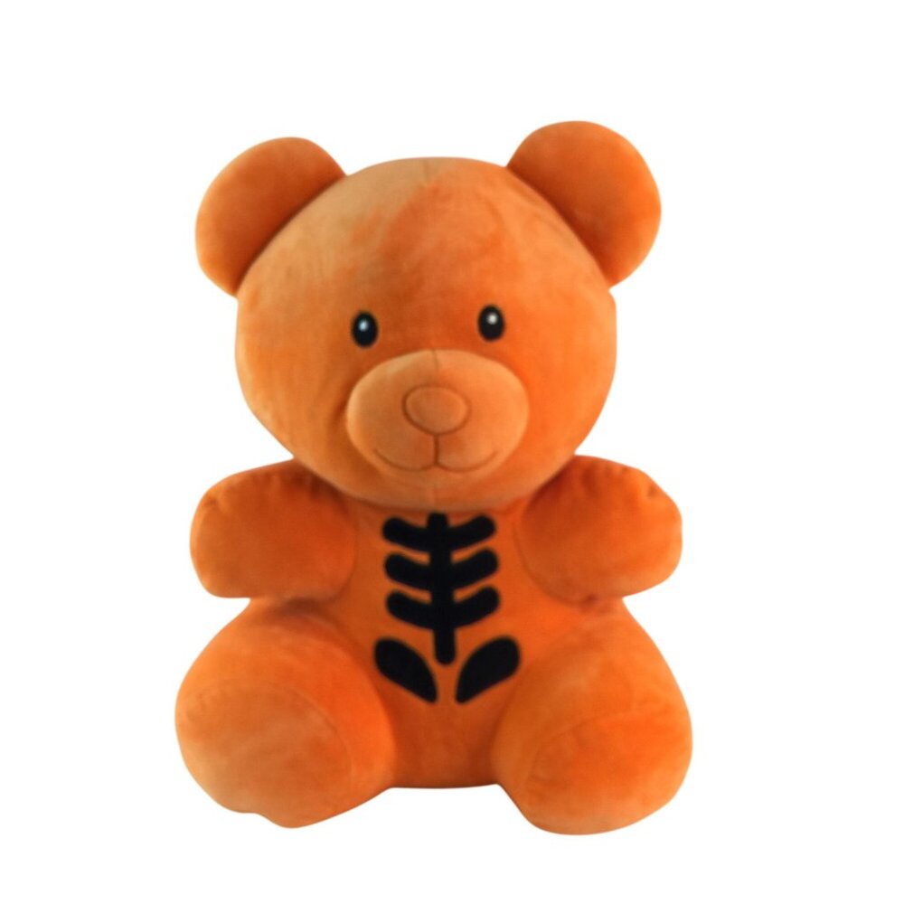 Walmart‎ Orange Skeleton Gummy Bear 14" Plush Halloween Stuffed Animal Toy
